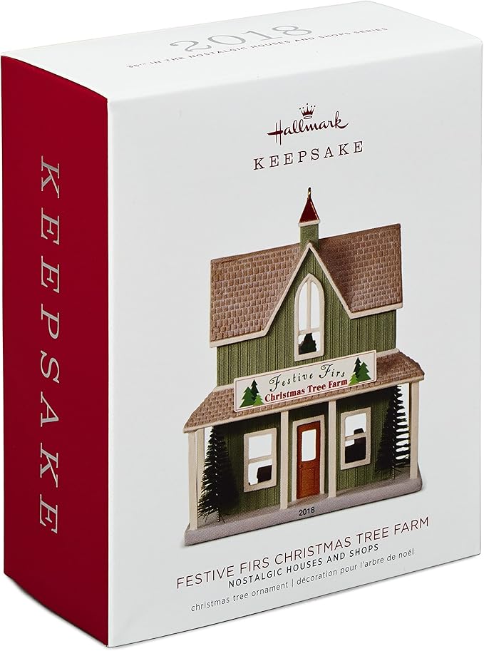 Hallmark Nostalgia Christmas Tree Farm Shop - 9cm high