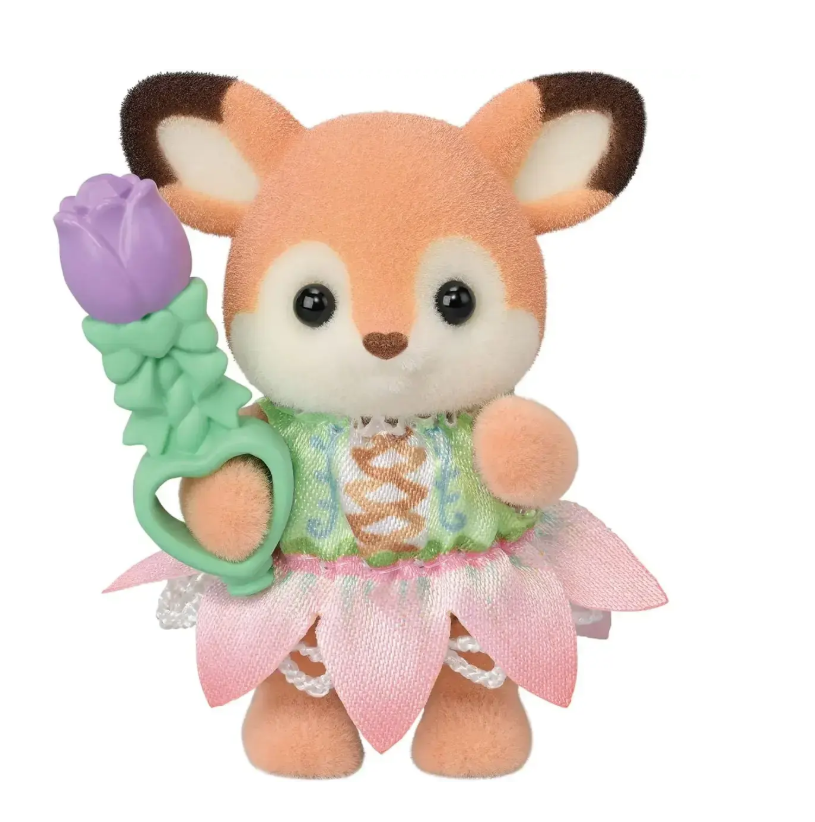 Sylvanian Families Blooming Baby Friends Series - baby Deer with accessory