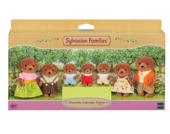 Sylvanian Families Chocolate Labrador Family of 7