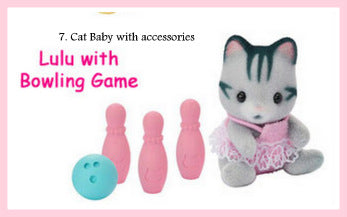 Sylvanian Families Harvey Striped Cat with Bowling Game - Party Series