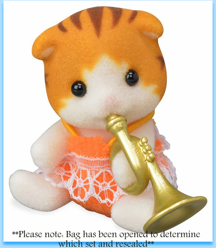 Sylvanian Families Maple Cat with Trumpet - Band Series