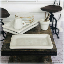 White Serving Platter - Rectangle -  Miniature