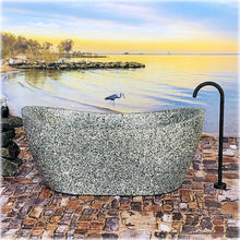 Modern Granite-Look Bath with Freestanding Tap - Miniature