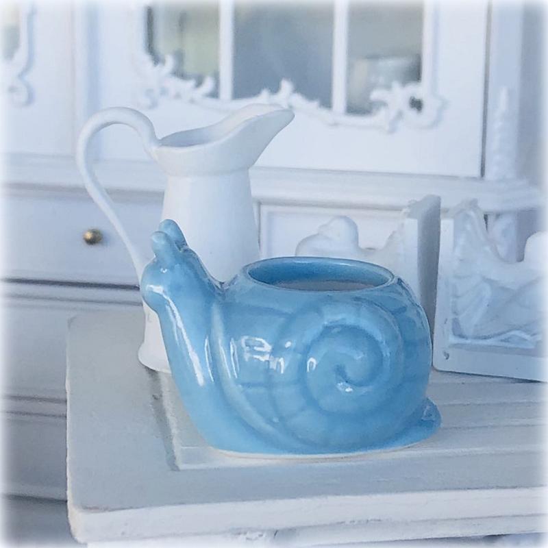 Blue Snail Planter Pot - Miniature
