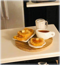 Dollhouse miniature breakfast honey toast 1:12