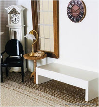 Low Modern White Table or Shelf - Miniature