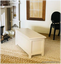 White Storage Chest/Blanket Box - Miniature