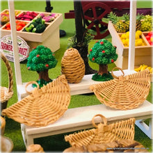 Dollhouse miniature cane rattan fan