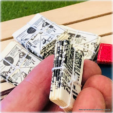 Newspapers Tied with String - Miniature