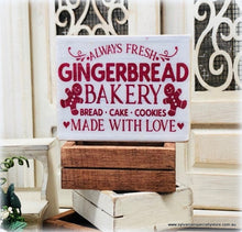 Dollhouse Christmas Sign Gingerbread bakery miniature