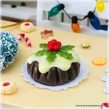 Dollhouse miniature christmas plum pudding