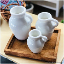 White Vases - Set of 3 - Miniature