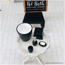 Dollhouse bathroom accessories modern black