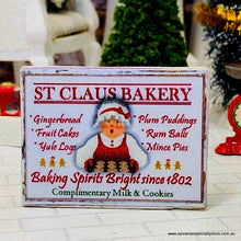 Dollhouse Miniature Christmas Sign Mrs Claus Bakery