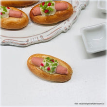Dollhouse miniature food savoury buns bakery