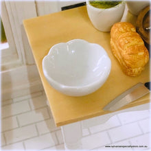 White Fluted Salad Bowl - Miniature