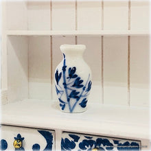 Dollhouse accessories blue white vases