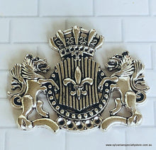 Dollhouse miniature Royal Crest lions metal