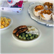 Bangers and Mash with Peas - Miniature