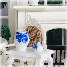 Dollhouse Miniature Blue Hamptons style ginger jar