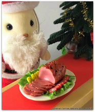 Sylvanian Families Christmas polymer clay Christmas ham