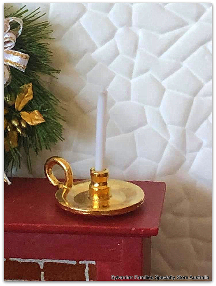 Dollshouse Miniature Wee Willie Winkie Candlestick and candle