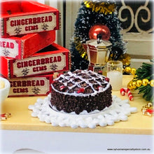 Dollhouse miniature christmas fruit cake