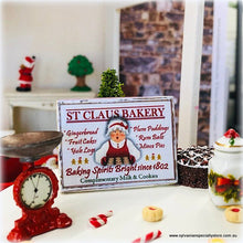 Dollhouse Miniature Christmas Sign Mrs Claus Bakery