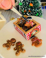 Dollhouse Christmas Gingerbread decorated crate festive