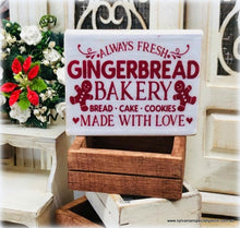 Dollhouse Christmas Sign Gingerbread bakery miniature