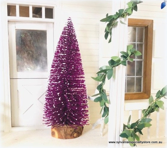 Dollhouse Miniature Christmas Tree purple