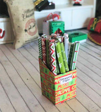 Box of Christmas wrapping paper - These Do not Unroll -  Miniature