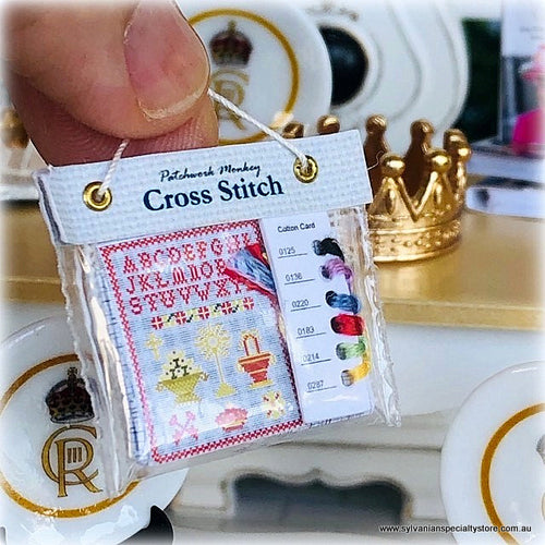 Dollshouse Cross Stitch Sampler - Alphabet - For Display only -  Miniature