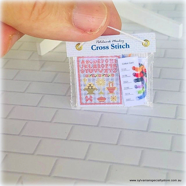 Dollshouse Cross Stitch Sampler - Alphabet - For Display only - Miniature