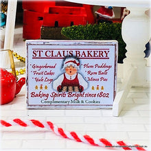Dollhouse Miniature Christmas Sign Mrs Claus Bakery
