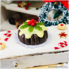 Dollhouse miniature christmas plum pudding