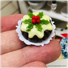 Dollhouse miniature christmas plum pudding