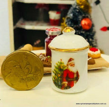 Reutter porcelain doll house miniature Christmas jars