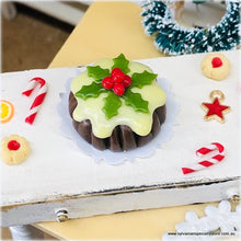 Dollhouse miniature christmas plum pudding