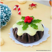 Dollhouse miniature christmas plum pudding