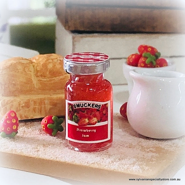 Dollhouse miniature strawberry jam
