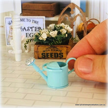 Blue Watering Can - Metal - Miniature
