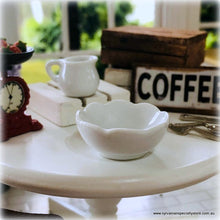 White Fluted Salad Bowl - Miniature