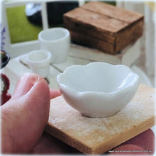 White Fluted Salad Bowl - Miniature