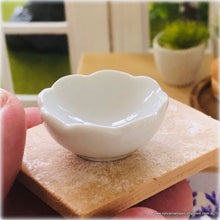 White Fluted Salad Bowl - Miniature