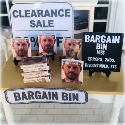 Spare by Prince Harry Book - CLEARANCE BIN! - 2 cm Miniature