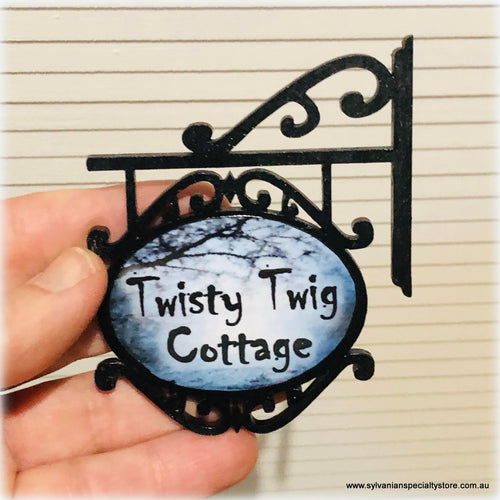 Dollhouse miniature Twisty Twig Haunted cottage Halloween