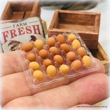 Dollhouse miniature eggs in pallet farmhouse