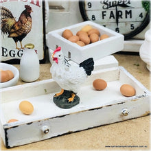 Dollhouse Miniature hen figurine farmhouse rustic