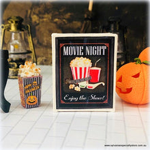 Dollhouse miniature Movie Night show sign